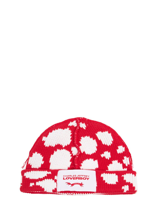 Charles Jeffrey LOVERBOY: Loverboy beanie - Red/White - men_0 | Luisa Via Roma