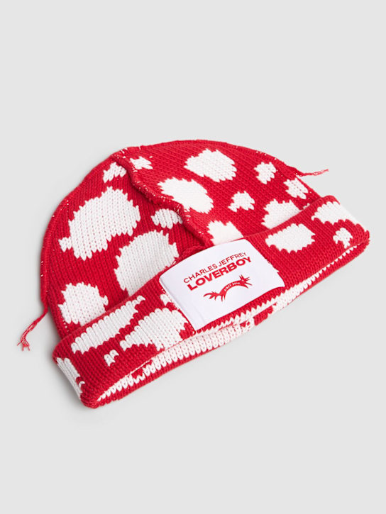 Charles Jeffrey LOVERBOY: Loverboy beanie - Red/White - men_1 | Luisa Via Roma