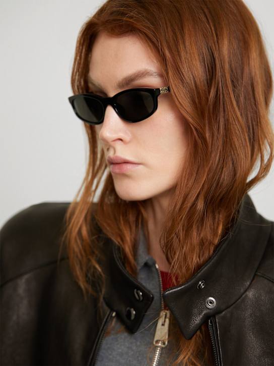 Miu Miu: Occhiali da sole Regard in acetato - women_1 | Luisa Via Roma
