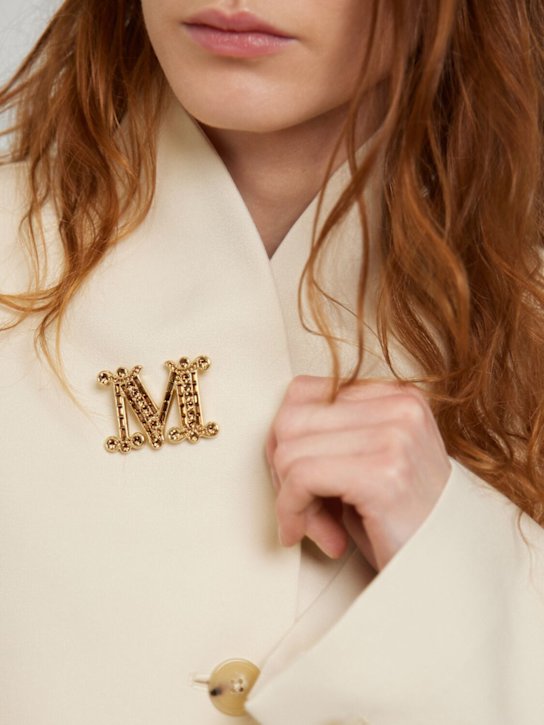 Max Mara: Spilla Bath2 con cristalli - Ruggine - women_1 | Luisa Via Roma