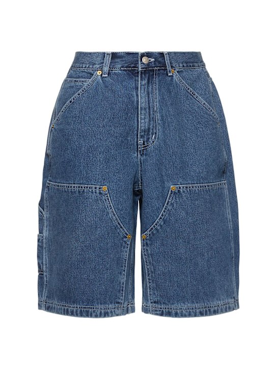 After Pray: James denim carpenter shorts - men_0 | Luisa Via Roma