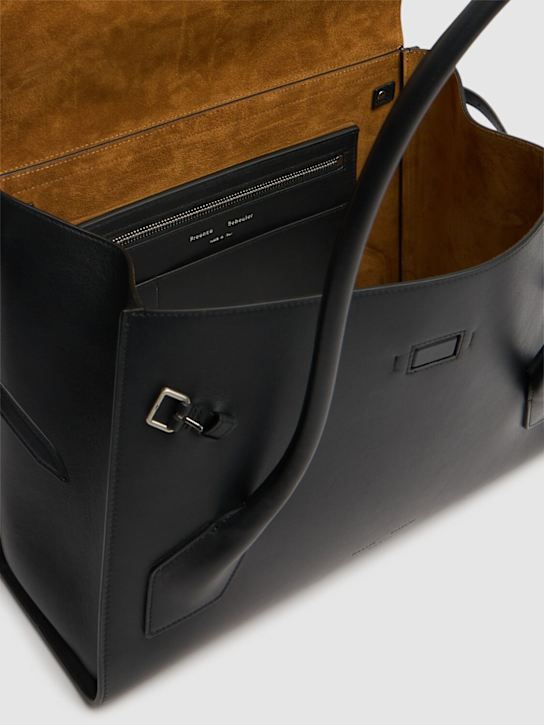 Proenza Schouler: Tate smooth leather tote bag - Black - women_6 | Luisa Via Roma