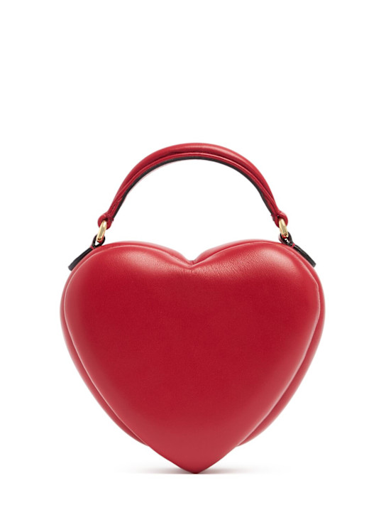 Moschino: Love Me leather top handle bag - women_0 | Luisa Via Roma