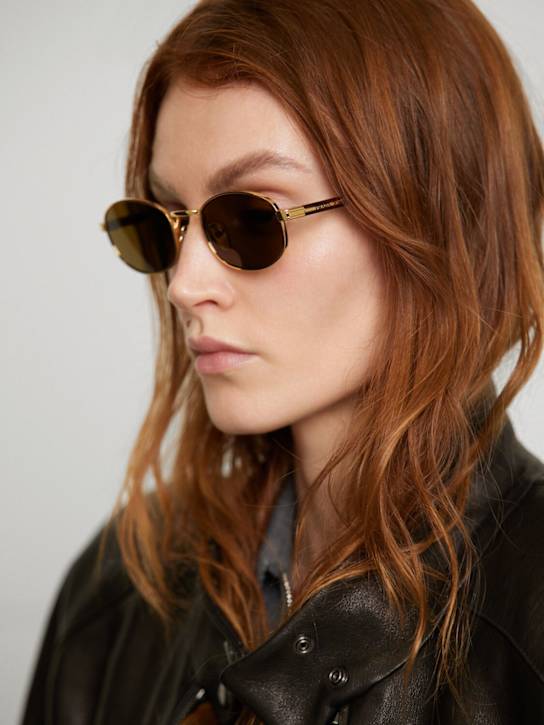 Prada: Iconic Plaque metal sunglasses - women_1 | Luisa Via Roma