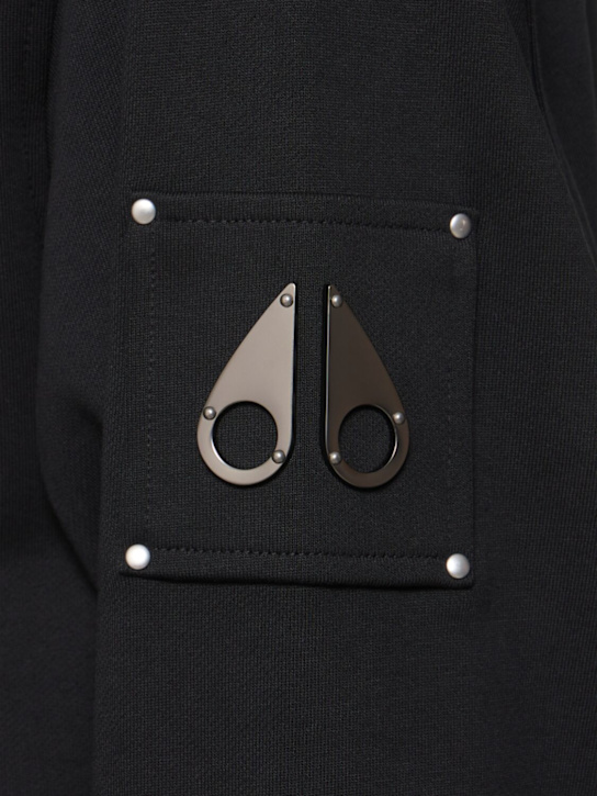 Moose Knuckles: Hartsfield zip-up hoodie - Black - men_4 | Luisa Via Roma