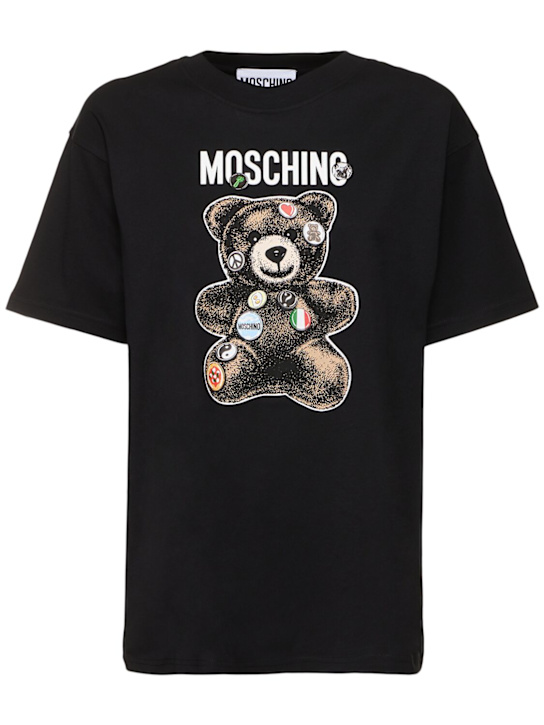 Moschino: コットンポプリンTシャツ - women_0 | Luisa Via Roma