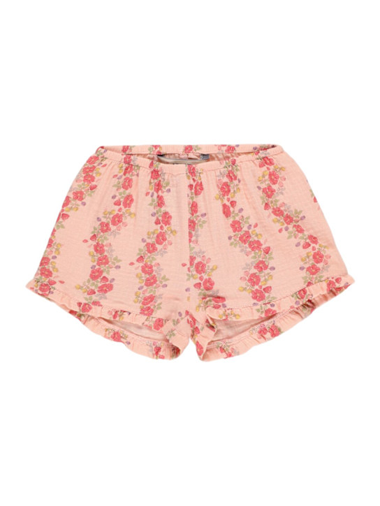 Konges Sløjd: Shorts in cotone stampato - Rosa - kids-girls_0 | Luisa Via Roma