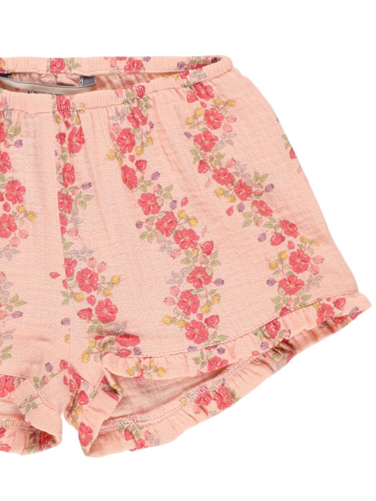 Konges Sløjd: Shorts in cotone stampato - Rosa - kids-girls_1 | Luisa Via Roma
