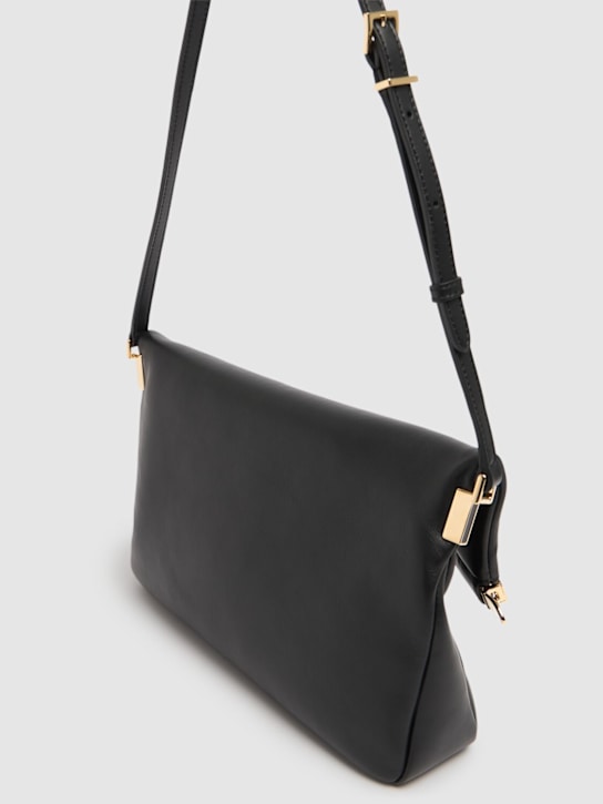 Tod's: Small CRN leather clutch - Black - women_4 | Luisa Via Roma
