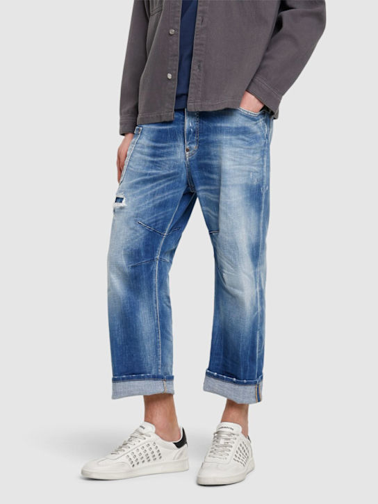 Dsquared2: Low leather sneakers - White - men_1 | Luisa Via Roma