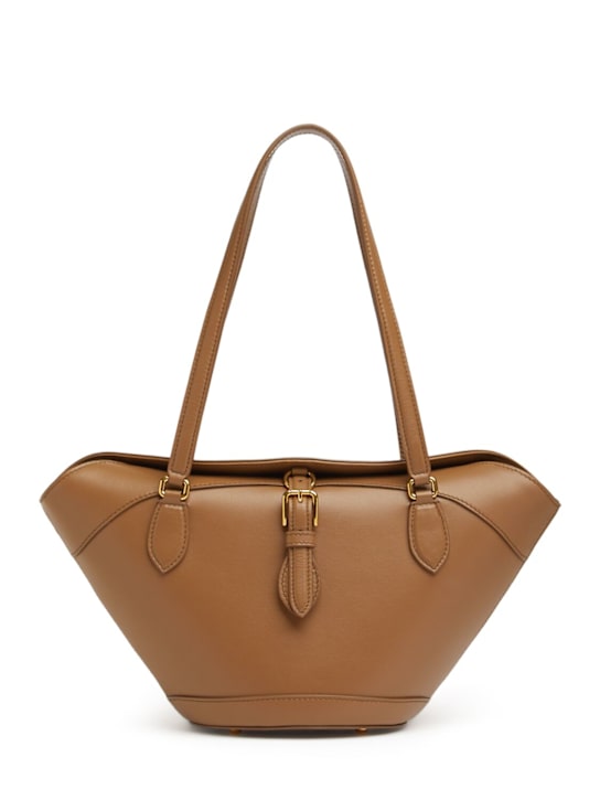 Dolce&Gabbana: Bolso de hombro de piel - Caramello - women_0 | Luisa Via Roma