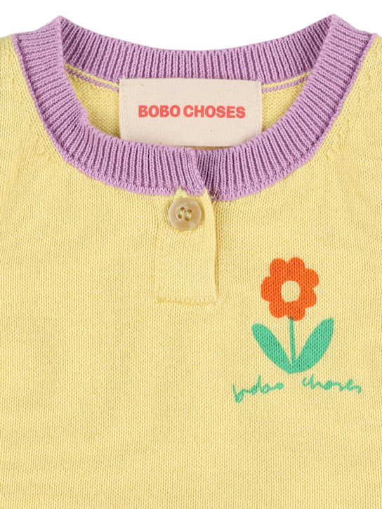 Bobo Choses: Cotton knit top & shorts - ペールイエロー - kids-girls_1 | Luisa Via Roma