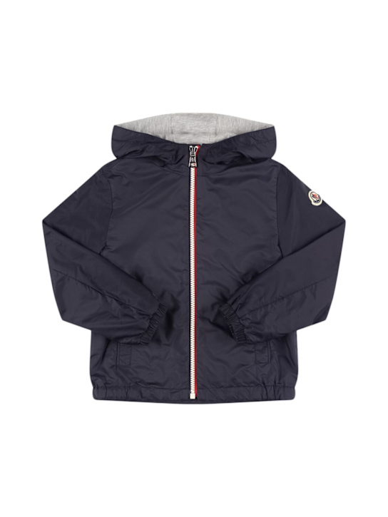 Moncler: New Urville nylon rain jacket - Blue - kids-boys_0 | Luisa Via Roma