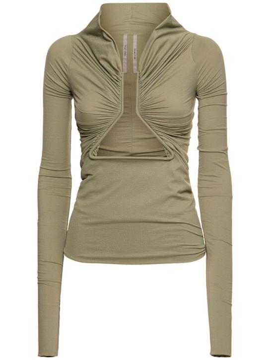 Rick Owens: Prong 長袖ジャージートップ - women_0 | Luisa Via Roma