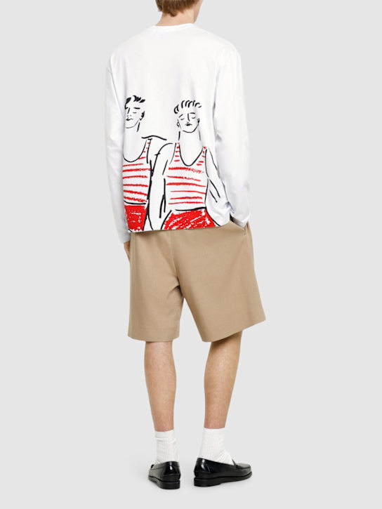 MSGM: Cotton t-shirt - Optic White - men_1 | Luisa Via Roma