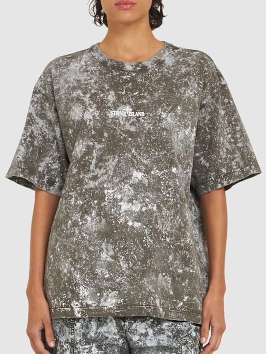 Stone Island: LuisaViaRoma short sleeve t-shirt - Verde Militare - women_2 | Luisa Via Roma