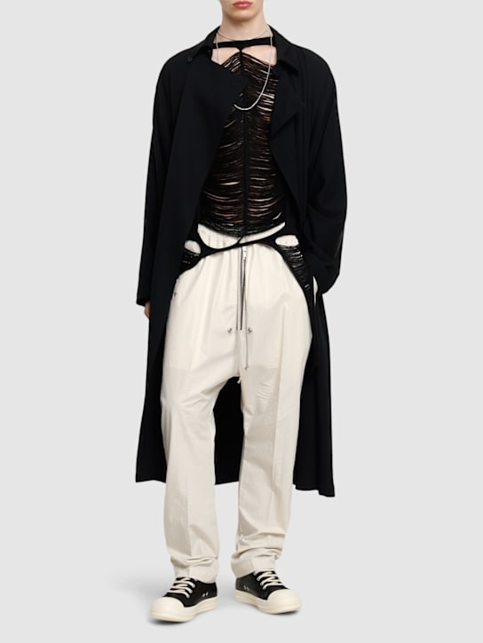 Rick Owens: Bela コットンワイドパンツ - men_1 | Luisa Via Roma