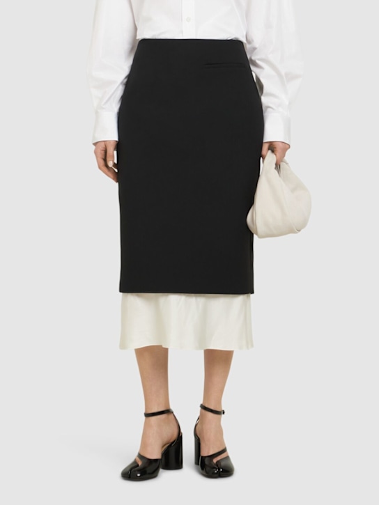 Maison Margiela: 80mm Tabi leather pumps - Black - women_1 | Luisa Via Roma