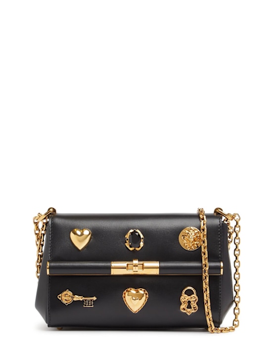 Dolce&Gabbana: Marlene studded palmellato leather bag - women_0 | Luisa Via Roma