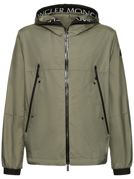 Moncler: Junichi hooded nylon jacket - Green - men_0 | Luisa Via Roma