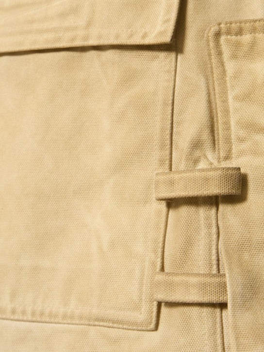 Rick Owens DRKSHDW: Stefan raw cut shorts - Parchement - men_4 | Luisa Via Roma