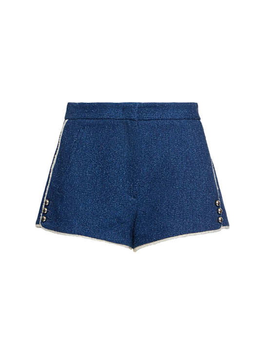 MSGM: Cotton blend mini shorts - women_0 | Luisa Via Roma
