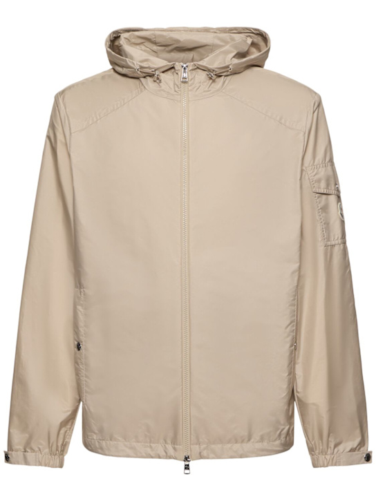 Moncler: Etiache nylon rain jacket - Light Beige - men_0 | Luisa Via Roma