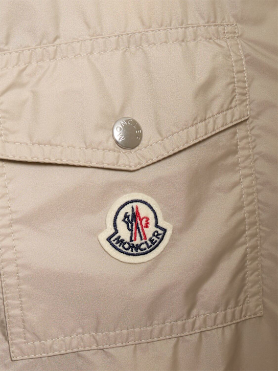 Moncler: Etiache nylon rain jacket - Light Beige - men_4 | Luisa Via Roma