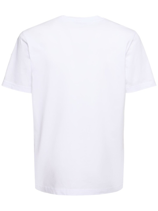 Moncler: Faded logo cotton t-shirt - White - men_3 | Luisa Via Roma