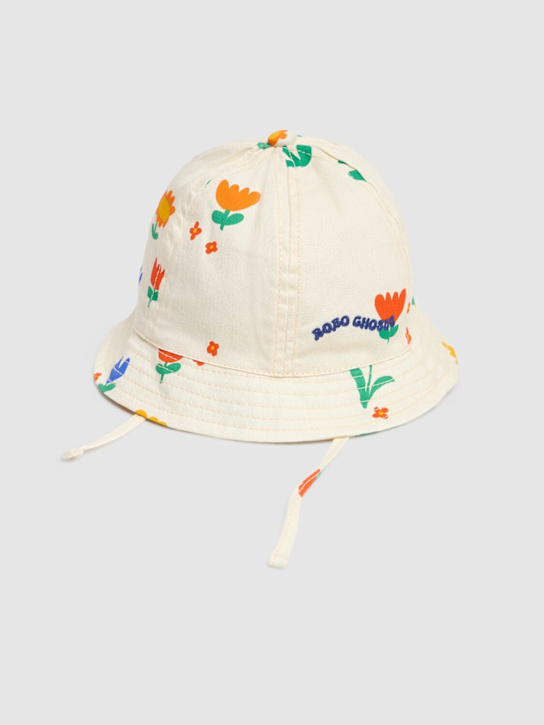 Bobo Choses: Printed cotton muslin hat - kids-girls_1 | Luisa Via Roma