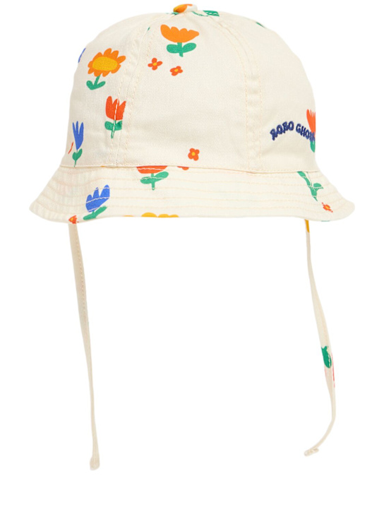 Bobo Choses: Printed cotton muslin hat - kids-girls_0 | Luisa Via Roma