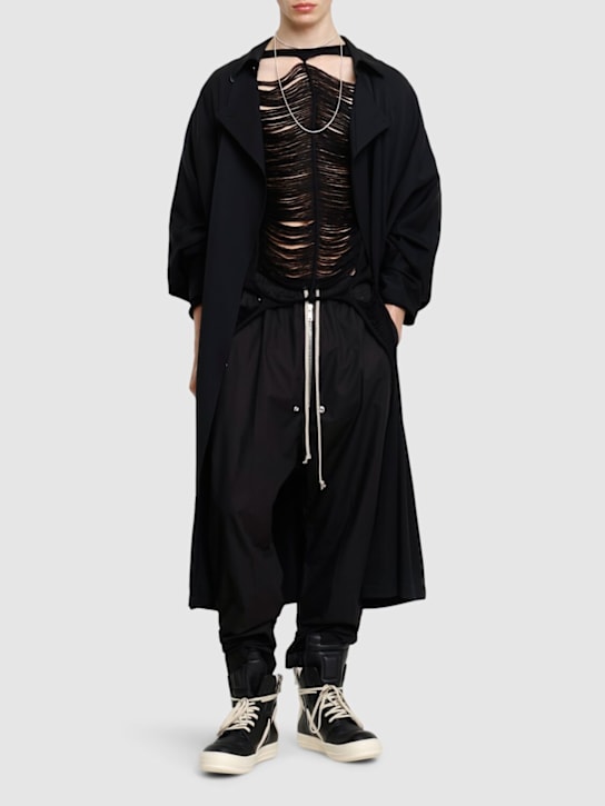 Rick Owens: Wide bela cotton pants - Black - men_1 | Luisa Via Roma