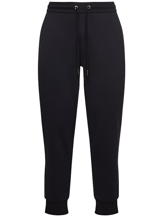 Moncler: Tricolour trimmed cotton trackpants - men_0 | Luisa Via Roma