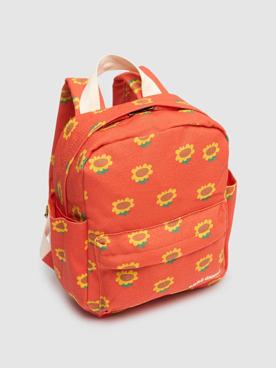 Bobo Choses: Printed cotton canvas backpack - Red - kids-girls_1 | Luisa Via Roma