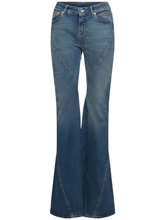 Bias bootcut cotton blend jeans - Thumbnail 1
