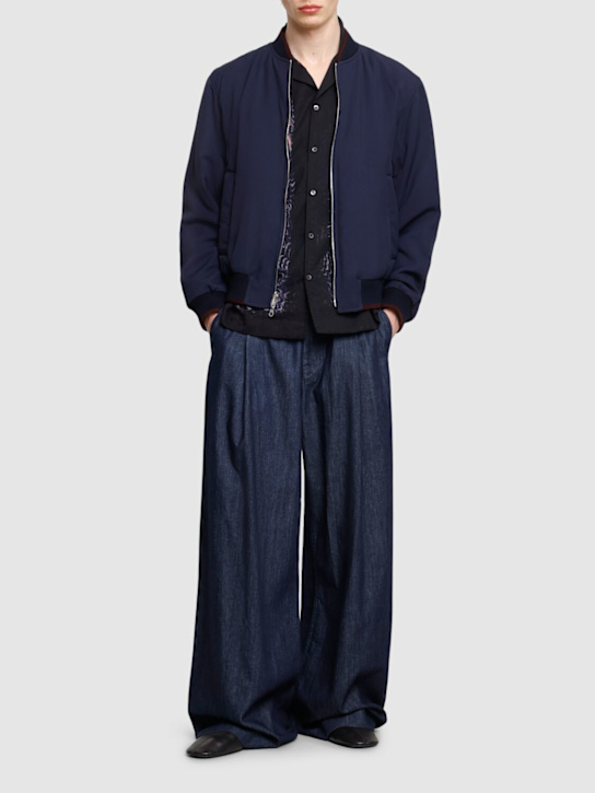 Dries Van Noten: Volker reversible bomber - Navy - men_1 | Luisa Via Roma