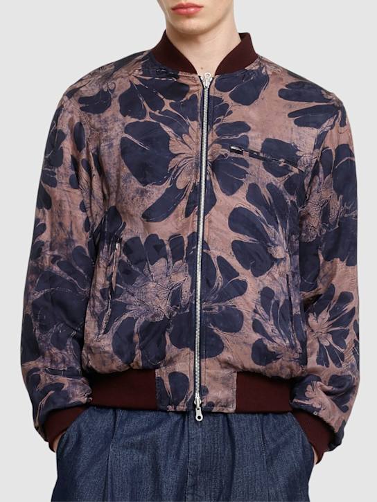 Dries Van Noten: Volker reversible bomber - Navy - men_3 | Luisa Via Roma