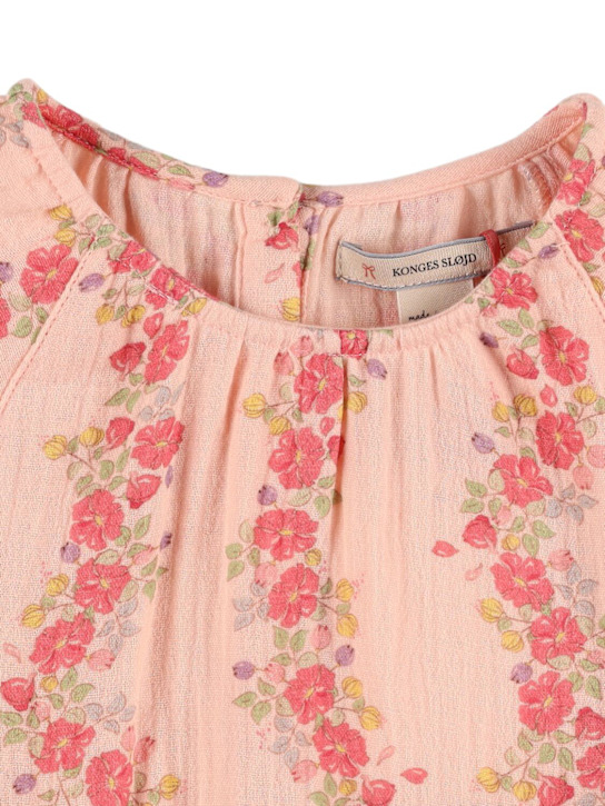 Konges Sløjd: Camicia in cotone stampato - Rosa - kids-girls_1 | Luisa Via Roma