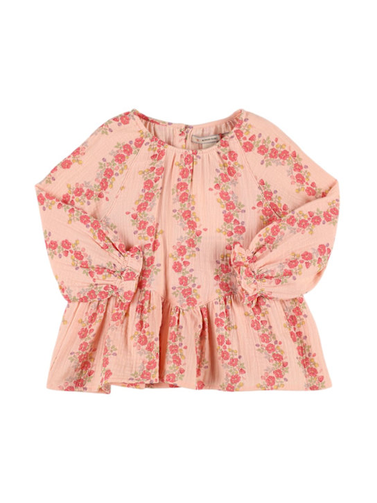 Konges Sløjd: Camicia in cotone stampato - Rosa - kids-girls_0 | Luisa Via Roma