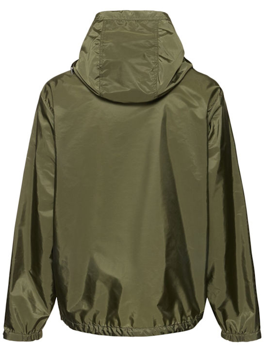 Moncler: Remoray hooded nylon jacket - Olive Green - men_3 | Luisa Via Roma