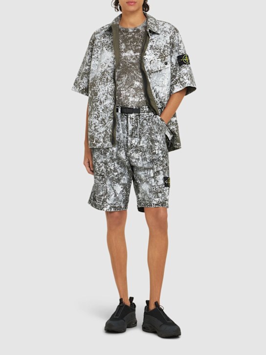 Stone Island: LuisaViaRoma Bermuda shorts - Verde Militare - women_1 | Luisa Via Roma