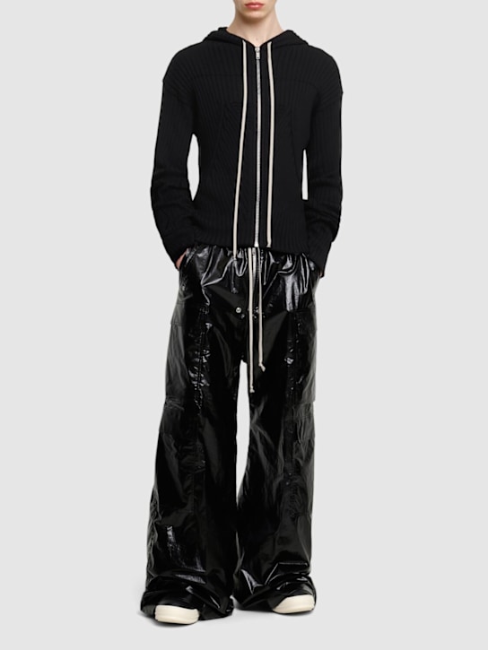 Rick Owens: Cargobelas cotton wide pants - Black - men_1 | Luisa Via Roma