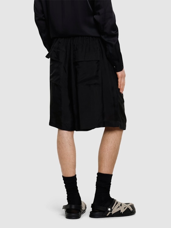 Rick Owens: Lido cupro boxers - Black - men_2 | Luisa Via Roma