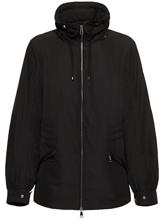 Moncler: Enet hooded tech parka jacket - women_0 | Luisa Via Roma