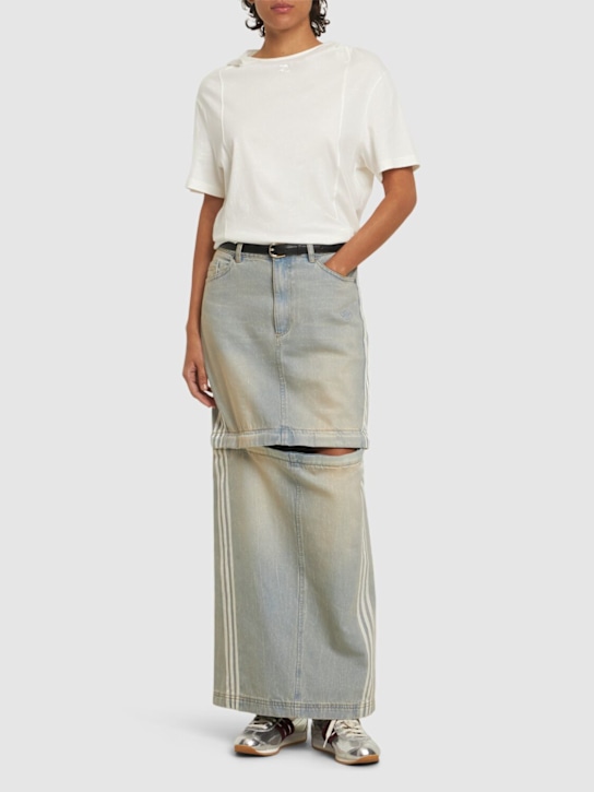 adidas Originals: Denim zip skirt - women_1 | Luisa Via Roma