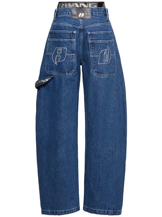 Alexander Wang: Logo baggy jeans - Blue - women_3 | Luisa Via Roma