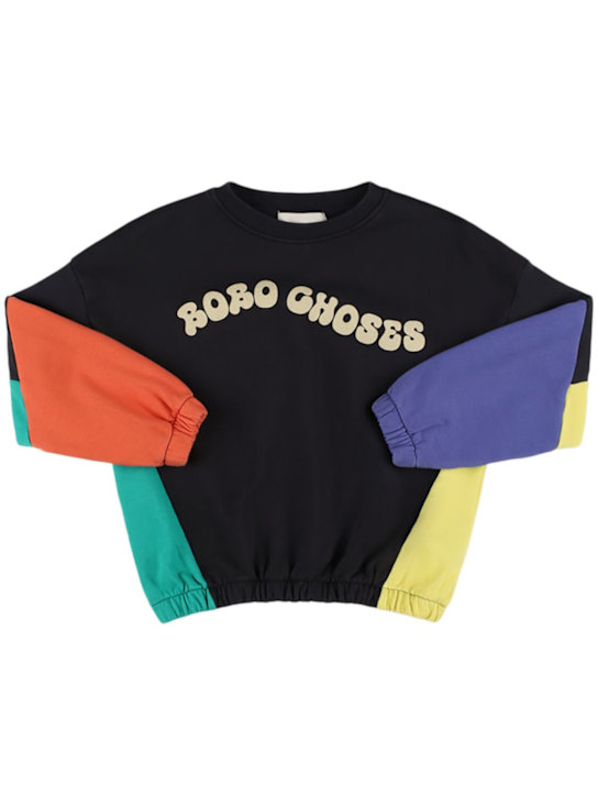 Bobo Choses: Printed stretch cotton sweatshirt - kids-boys_0 | Luisa Via Roma