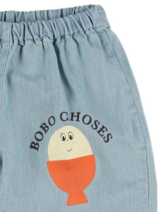Bobo Choses: コットンデニムパンツ - ライトブルー - kids-boys_1 | Luisa Via Roma