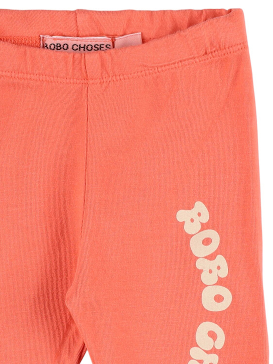 Bobo Choses: コットンブレンドジャージーレギンス - ピンク - kids-girls_1 | Luisa Via Roma