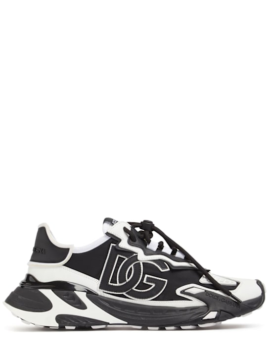 Dolce&Gabbana: Logo sneakers - White/Black - men_0 | Luisa Via Roma